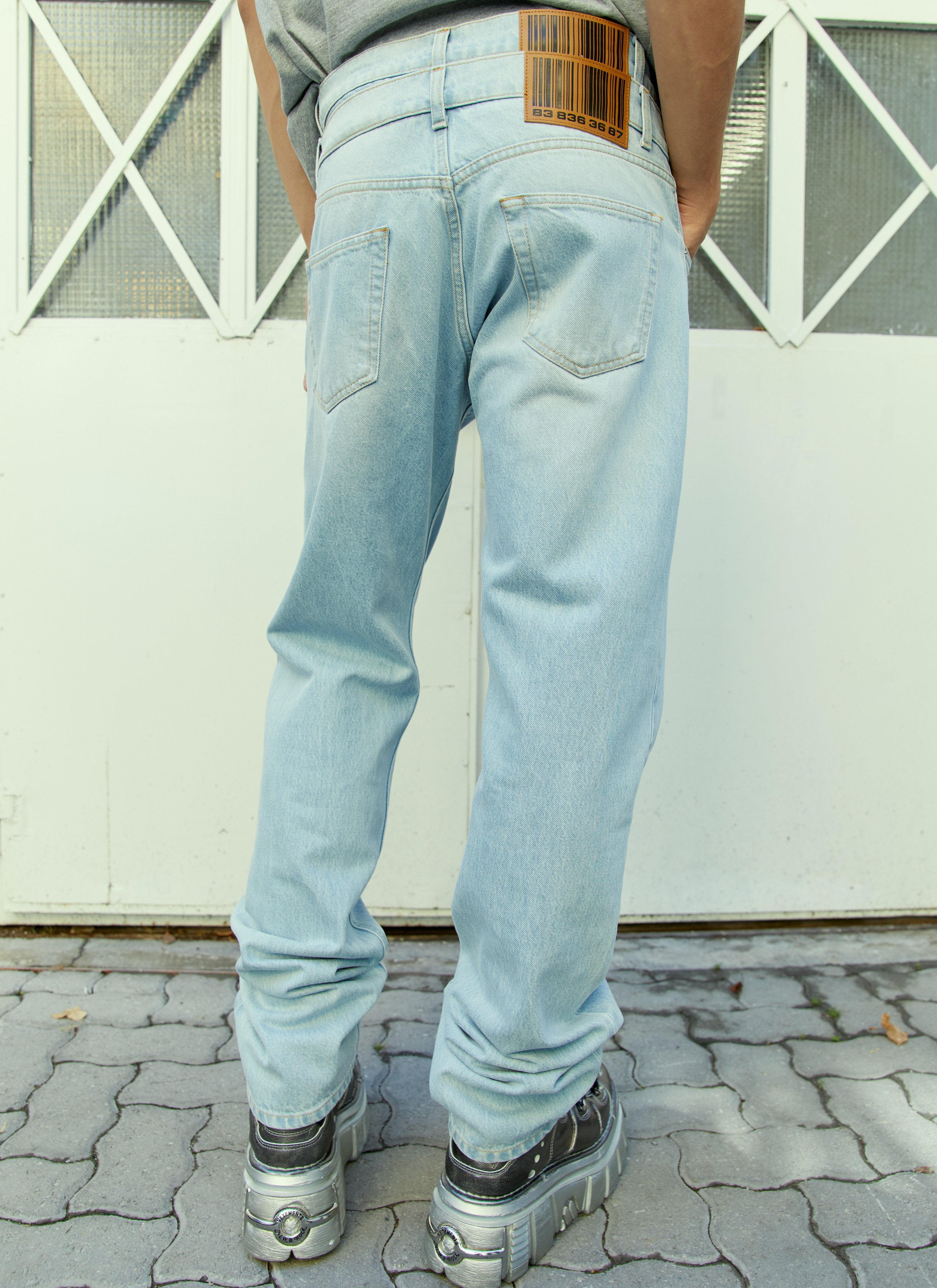 Vtmnts Women Double Waist Denim Jeans by Luosophy