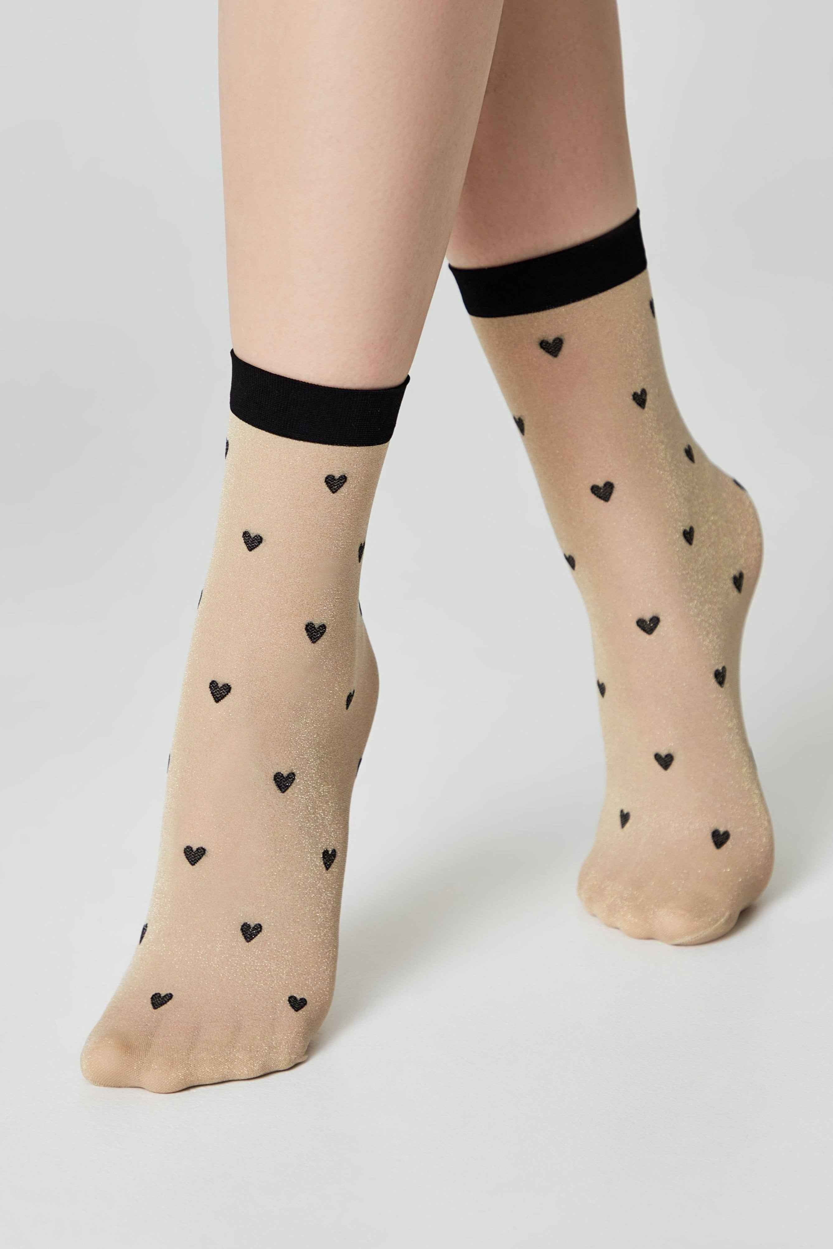 Shimmering Socks Conte Fantasy - "Hearts" Designs