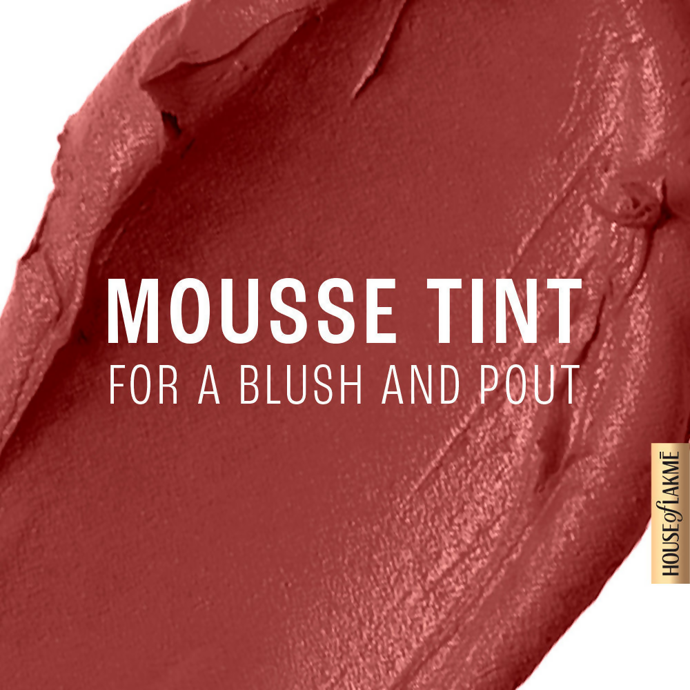 Lakme Double Duty Lip & Cheek Mousse Matte Lipstick - Burgundy Lush