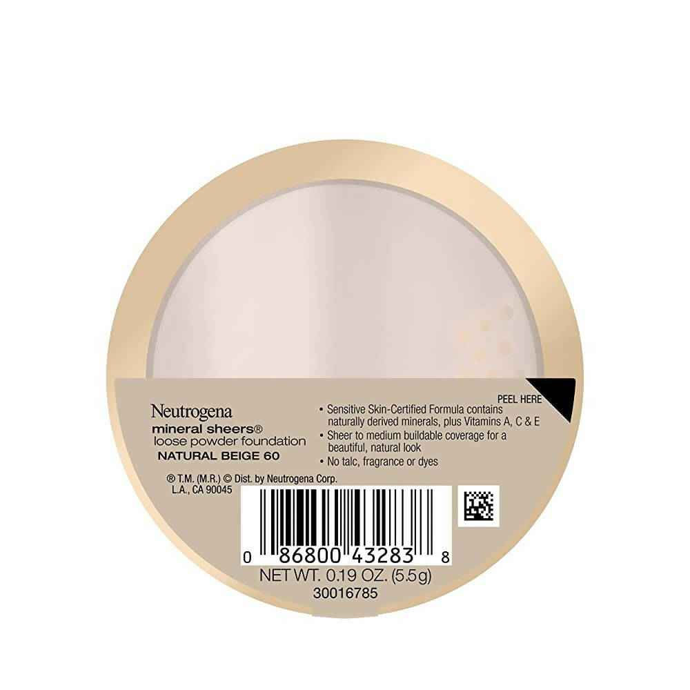 Neutrogena Mineral Sheers Loose Powder Foundation, Natural Beige 60