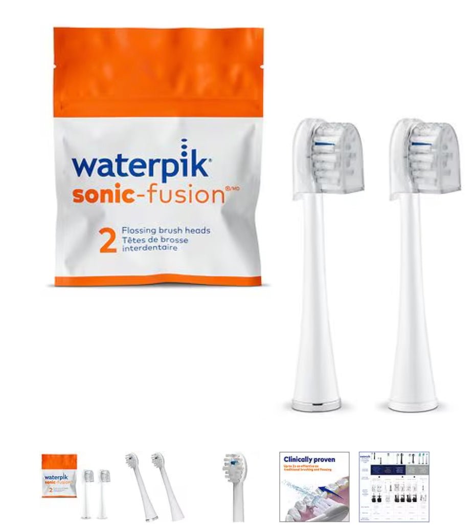 Waterpik Sonic-Fusion Replacement Brush Heads with Covers
