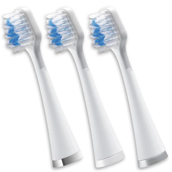 Waterpik Triple Sonic Replacement Brush Heads, White, 3 Count