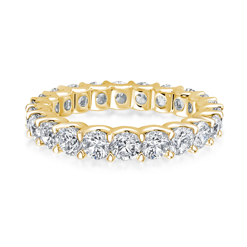 Rodiffy Moissanite 2.5 Ct Yellow Gold Round Cut Women&
