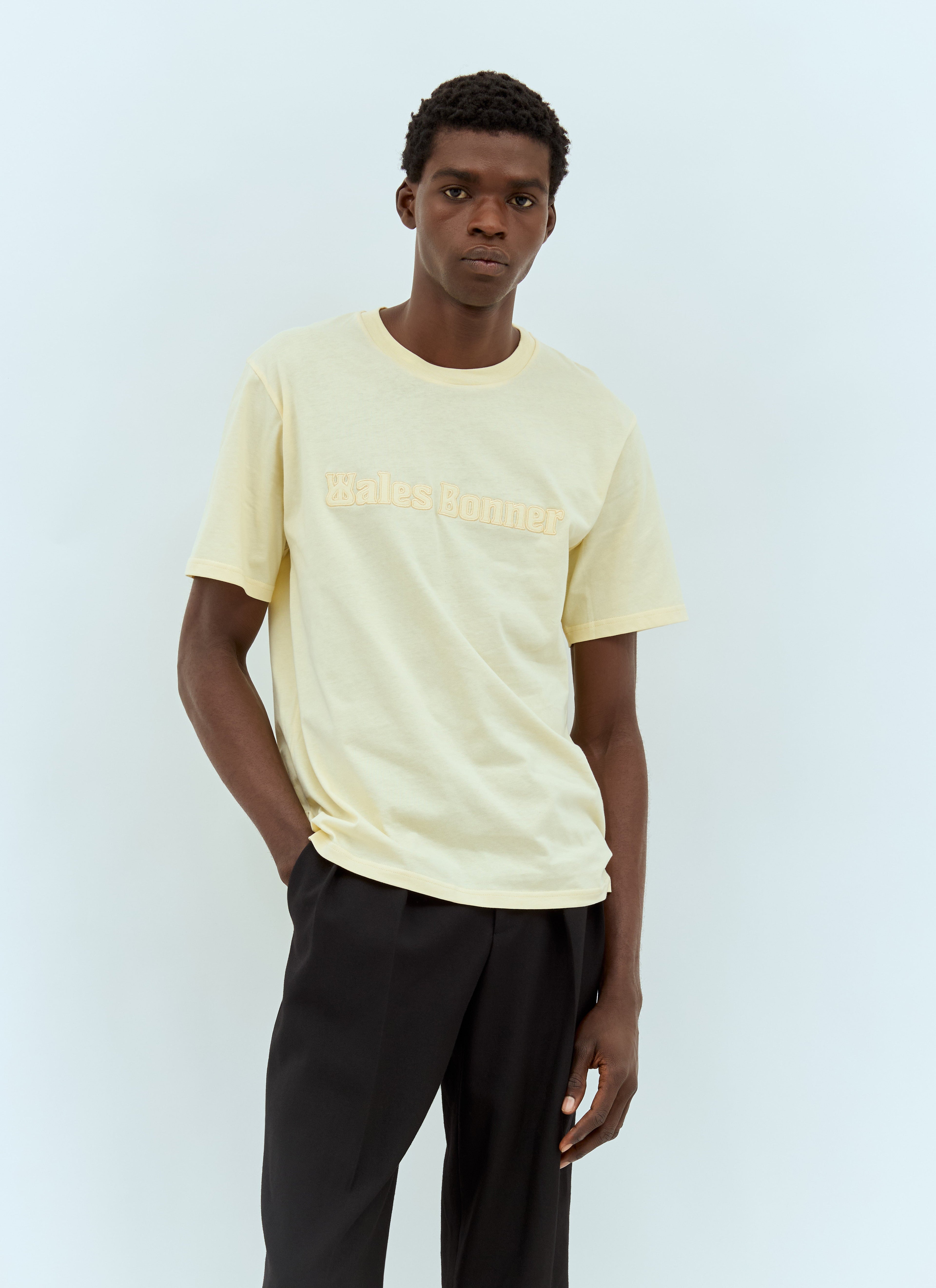 Wales Bonner Men Logo Embroidery T-Shirt by Luosophy