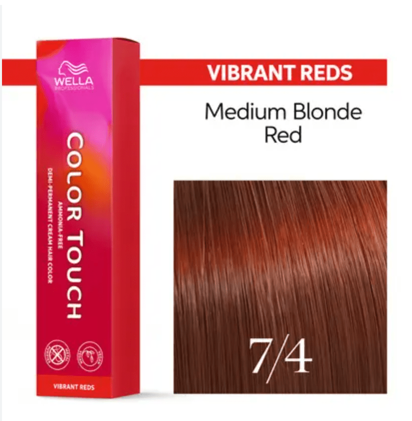 Wella Color Touch 7/4 Medium Blonde Red, 2 oz