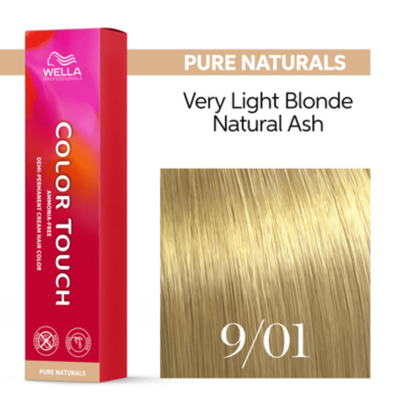 Wella Color Touch 9/01 Very Light Blonde Natural Ash, 2 oz