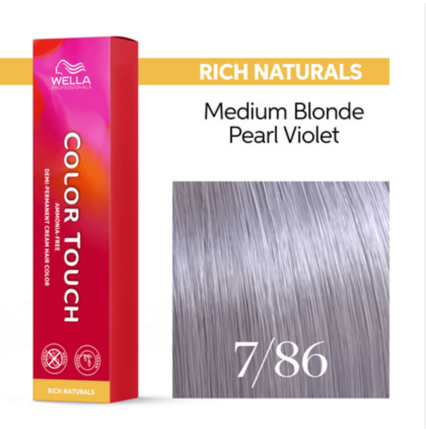 Wella Color Touch Rich Naturals 7/86 Medium Blonde Pearl Violet