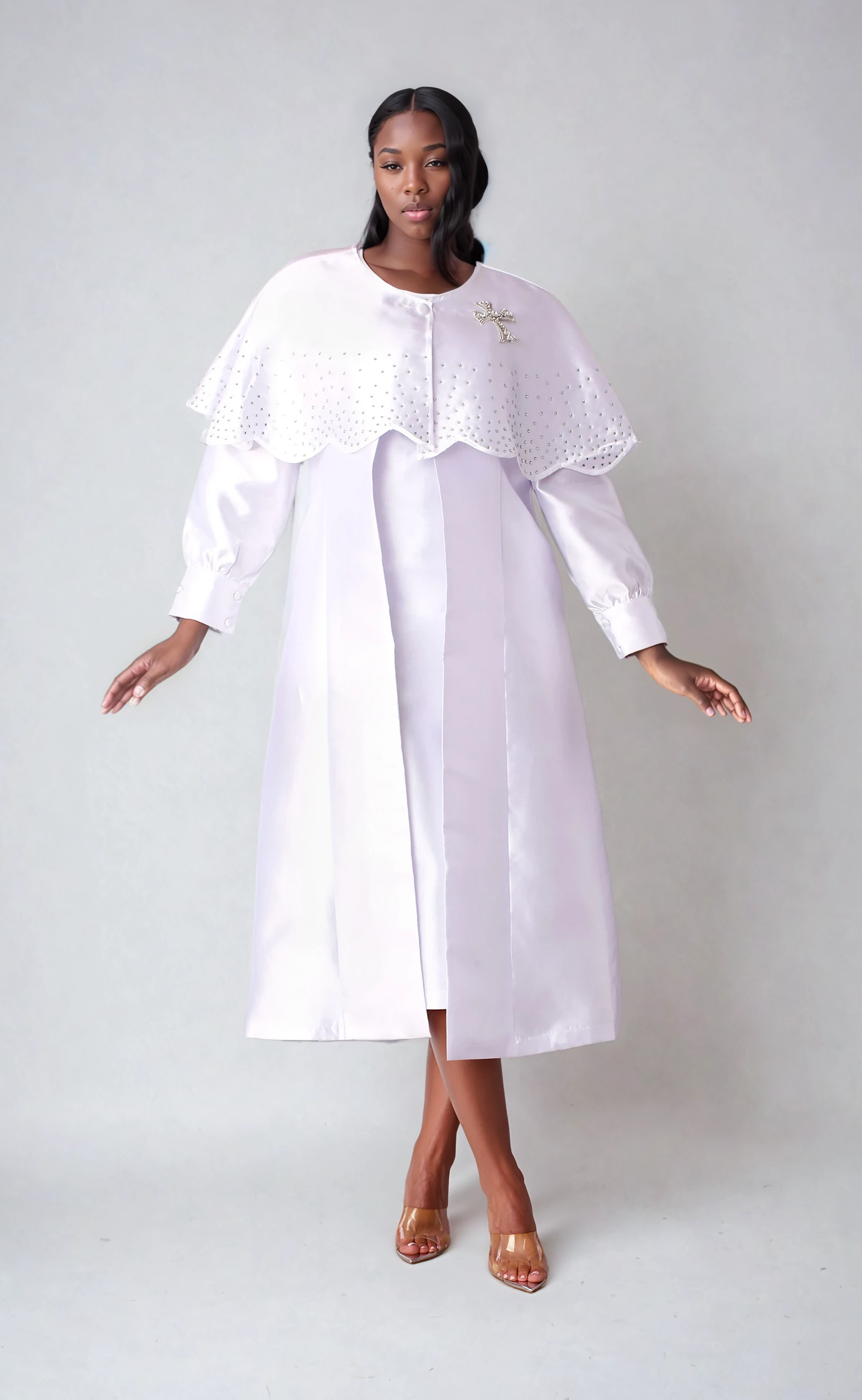 3-Piece Church Robe with Detachable Cape – 4866 by Tally Taylor
