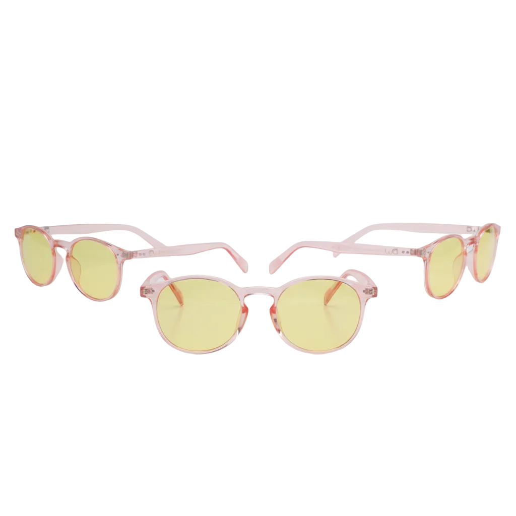 Rose Quartz Blue Light Blocking Glasses - DreamWalkerz Crystal Collection by DreamWalkerz