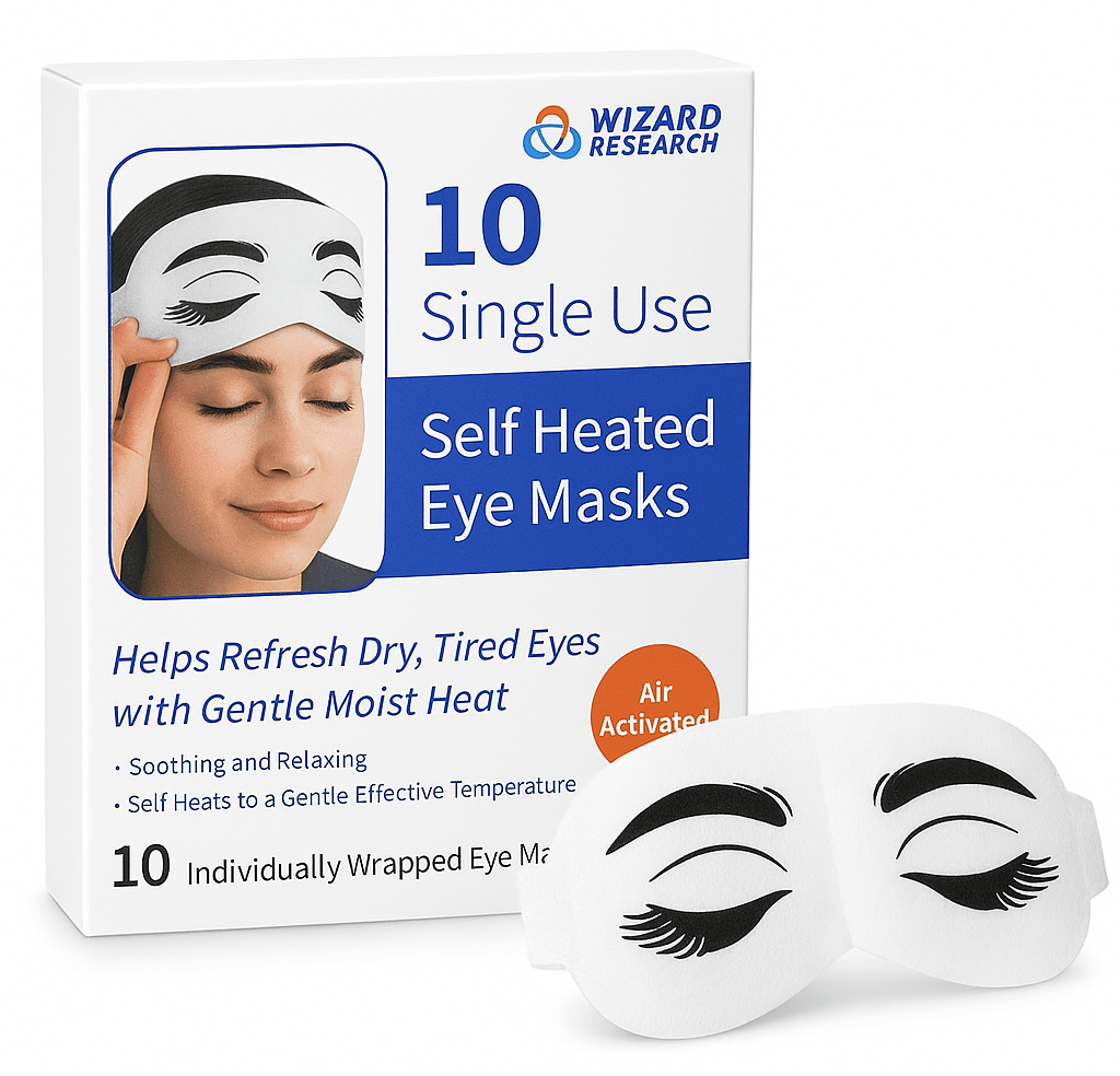 Heated Eye Masks Single Use - 10 Pack by Wizard Research by Wizard Research