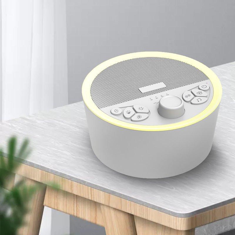 White Noise Sleep Machine with Lights - Portable & Rechargeable by Wizard Research