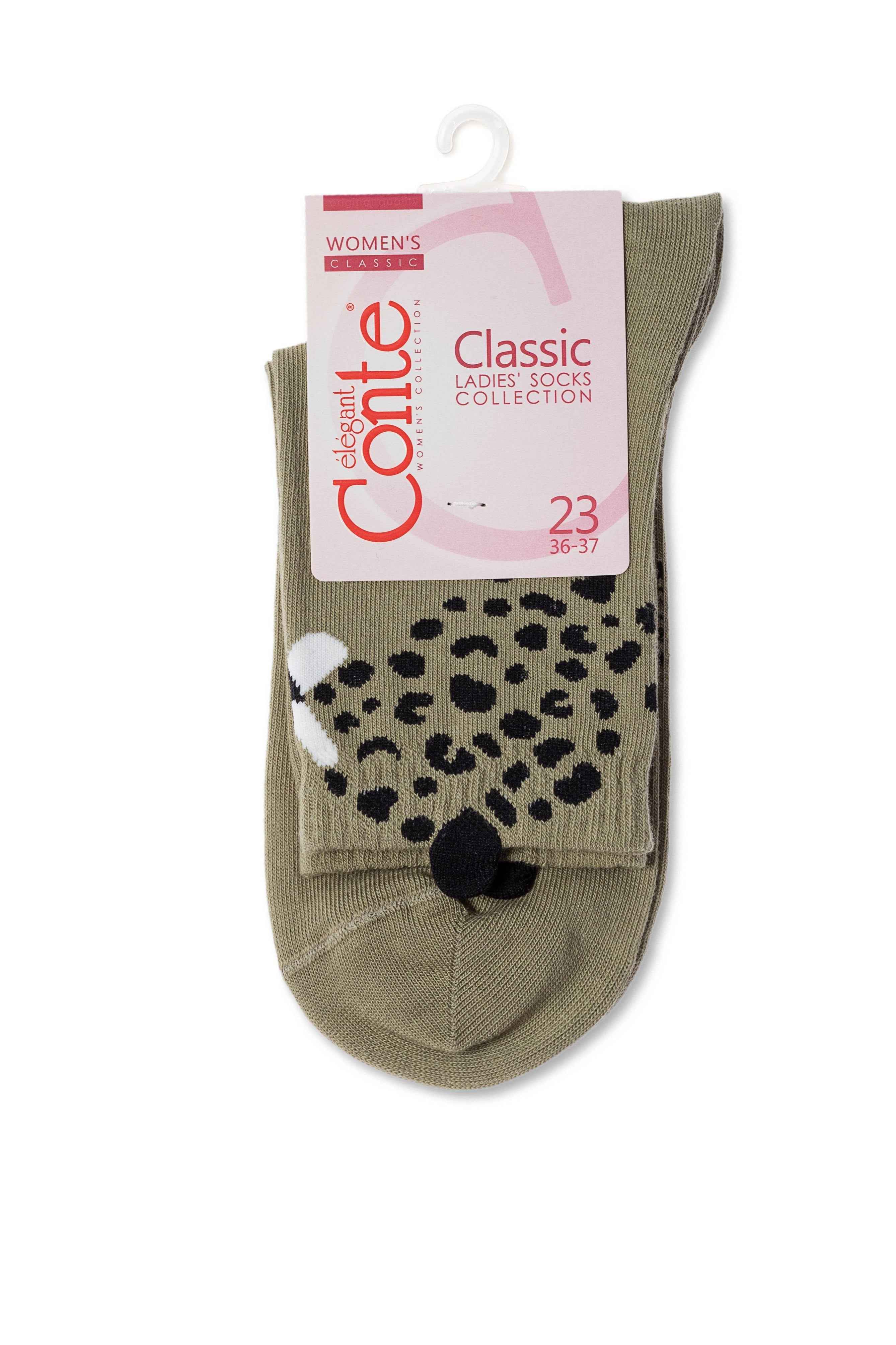 Cotton Socks Conte Classic 249 - Picot "Leopard"