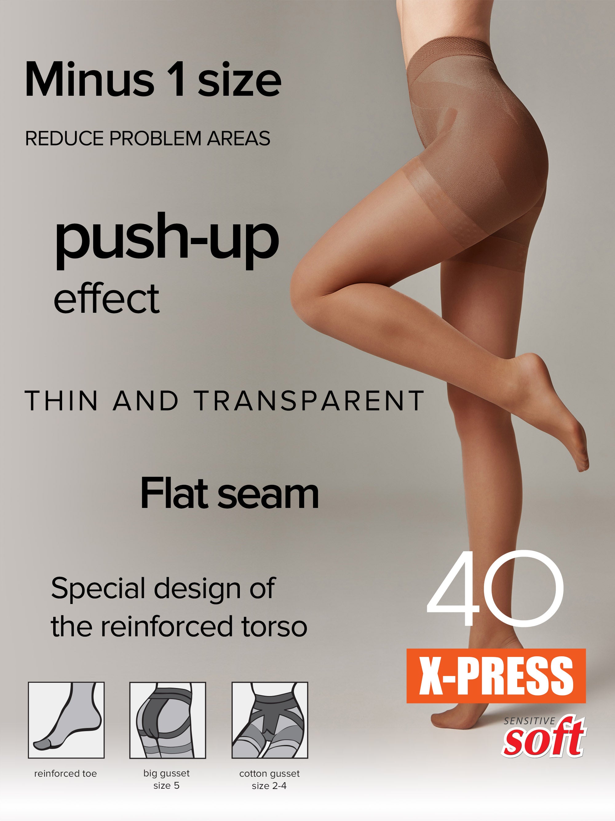 Tights Conte X-Press 40 Den - Body Shaping by TheRanok.com
