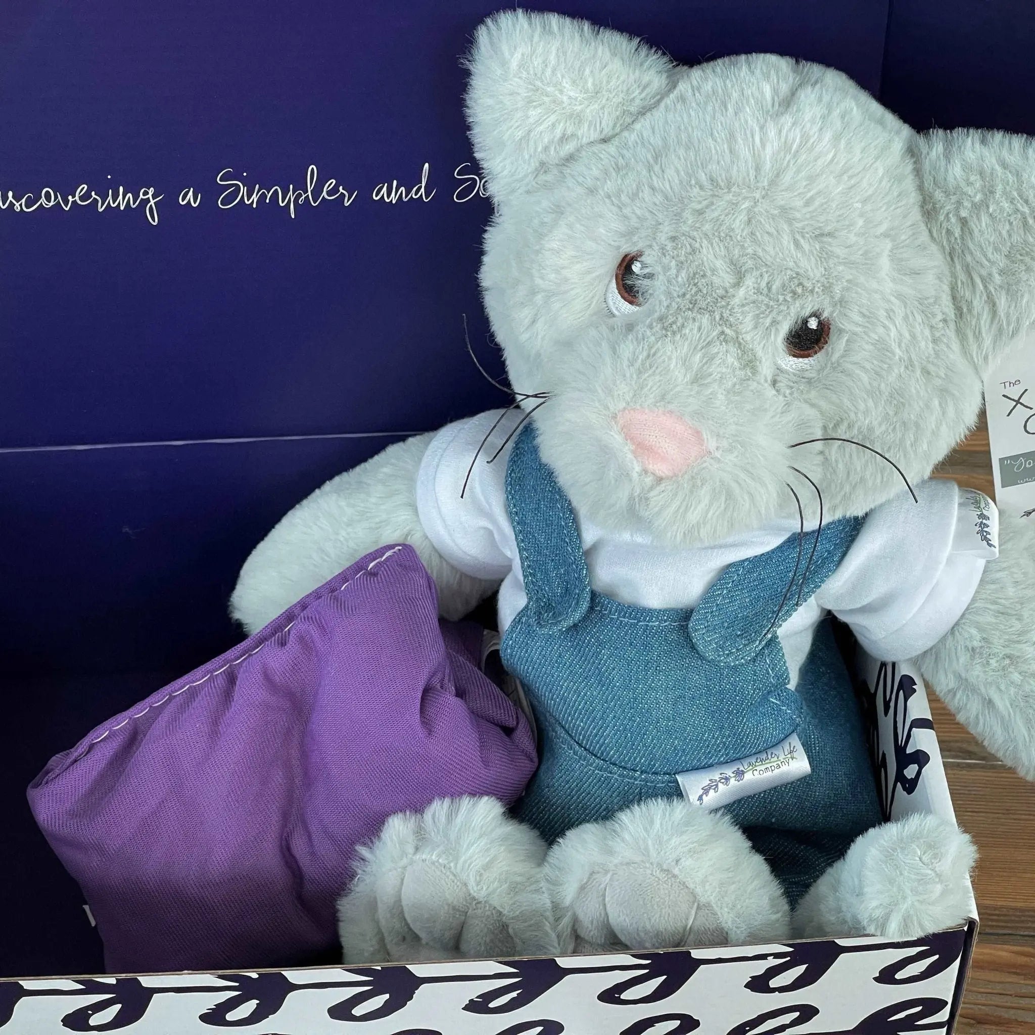 Xander Stuffed Cat Gift Set- With Clothing & More by Lavender Life Company