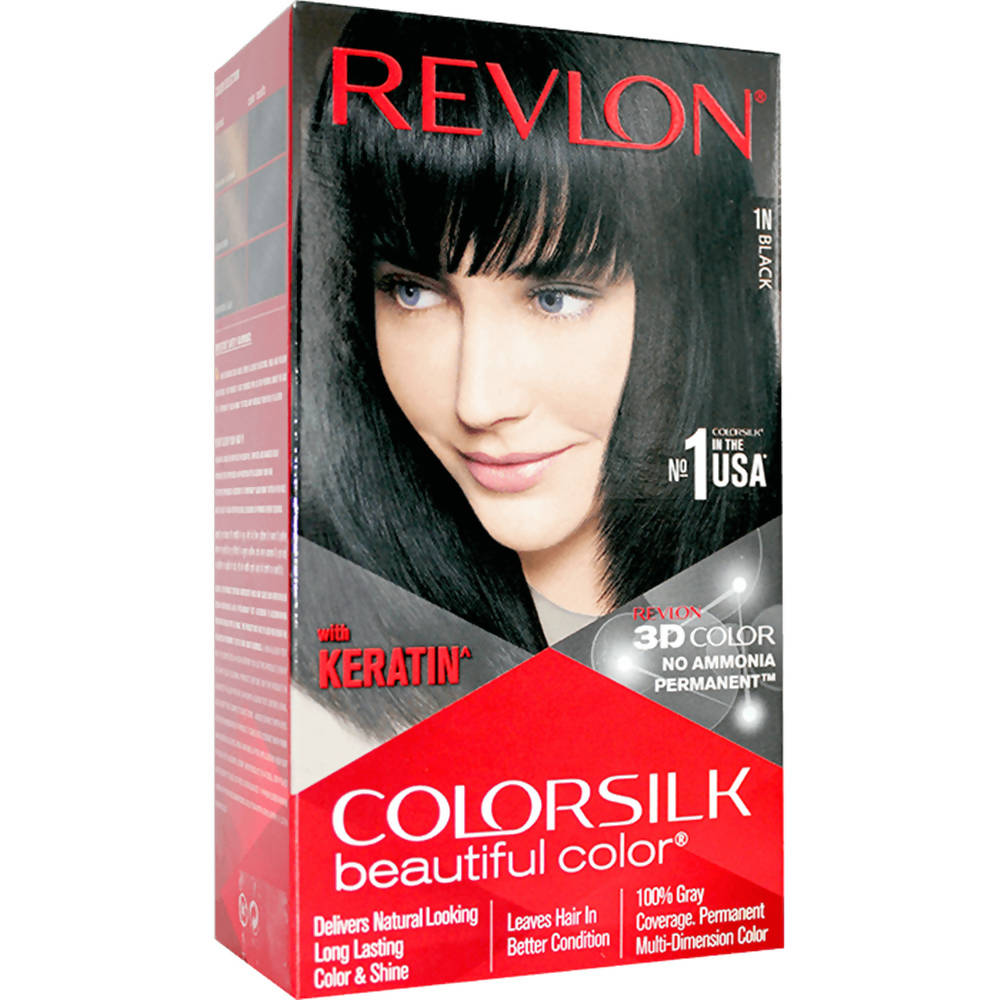 Revlon ColorSilk Beautiful Color With Keratin - Black 1N by Dista