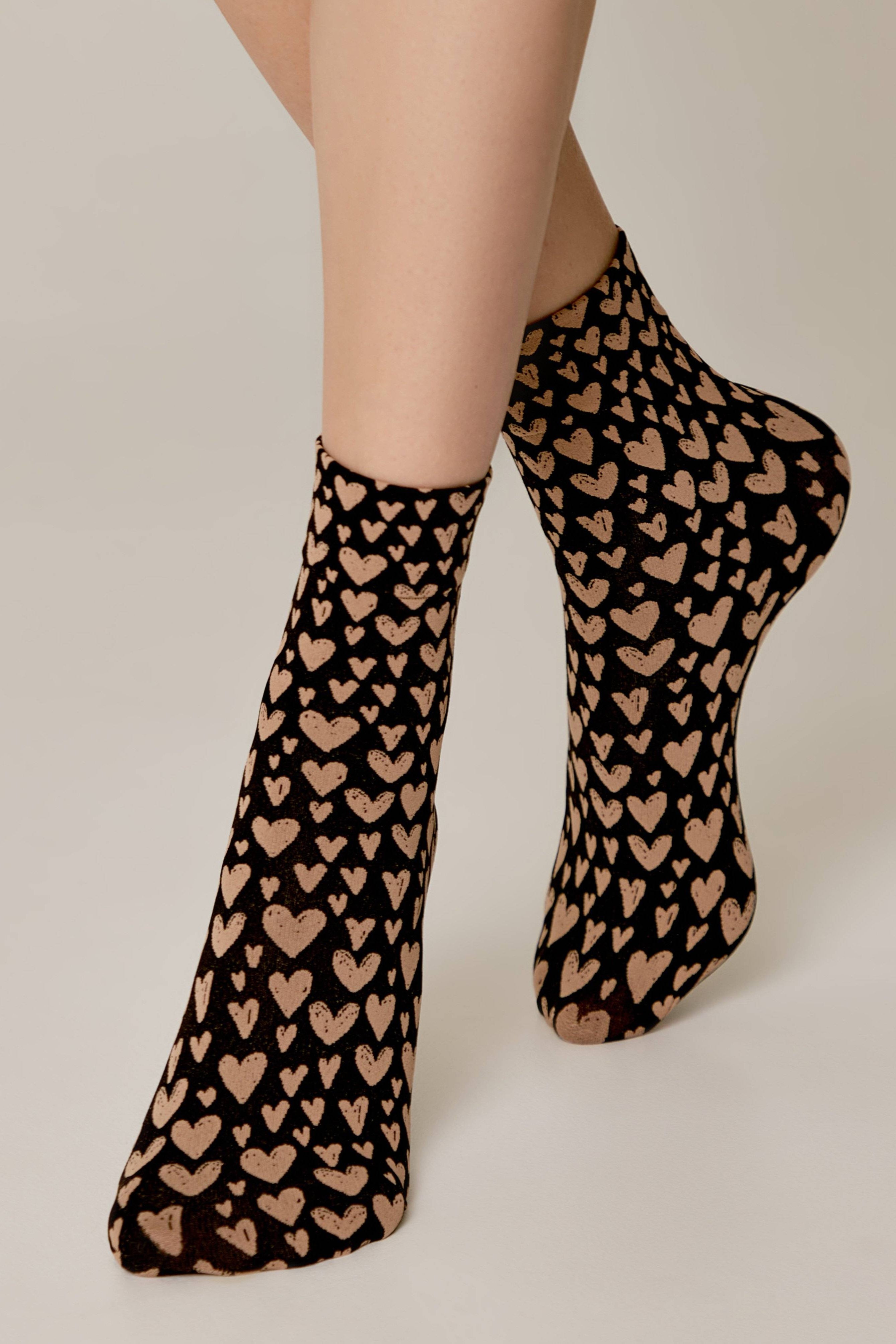 Socks Conte Fantasy - Heart Pattern - DestGlow