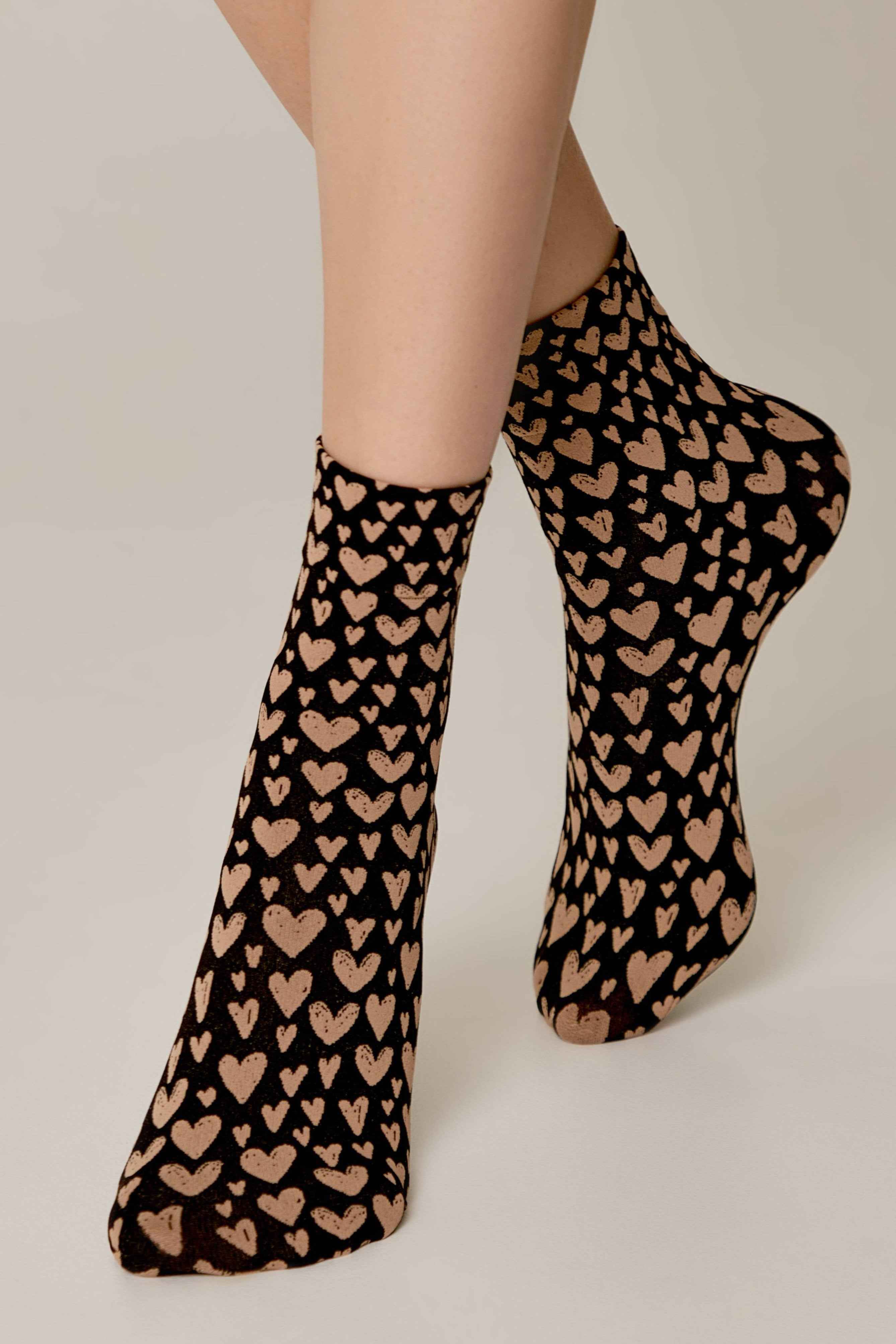 Socks Conte Fantasy - Heart Pattern