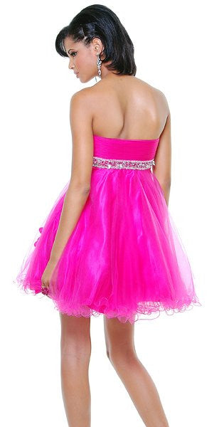 CLEARANCE - Cinderella Divine 4051 Short A-Line Dress Rhinestone Waist (Size 14) by DiscountDressShop