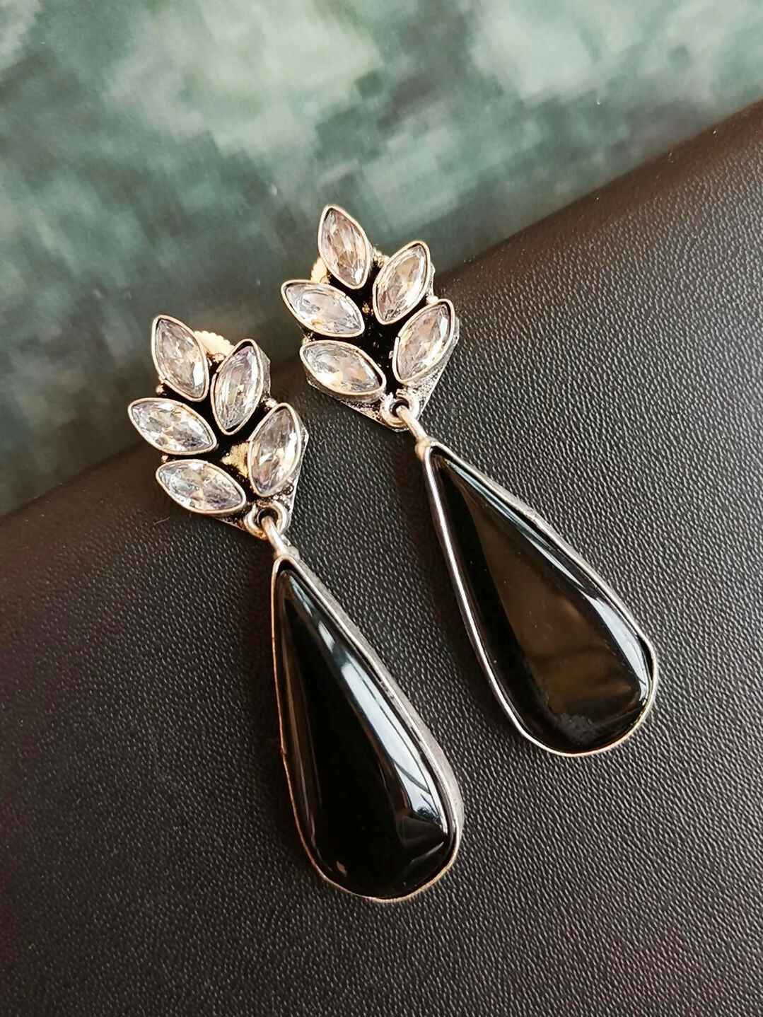 Joban Fashion Big Monalisa Stone Partywear Earring