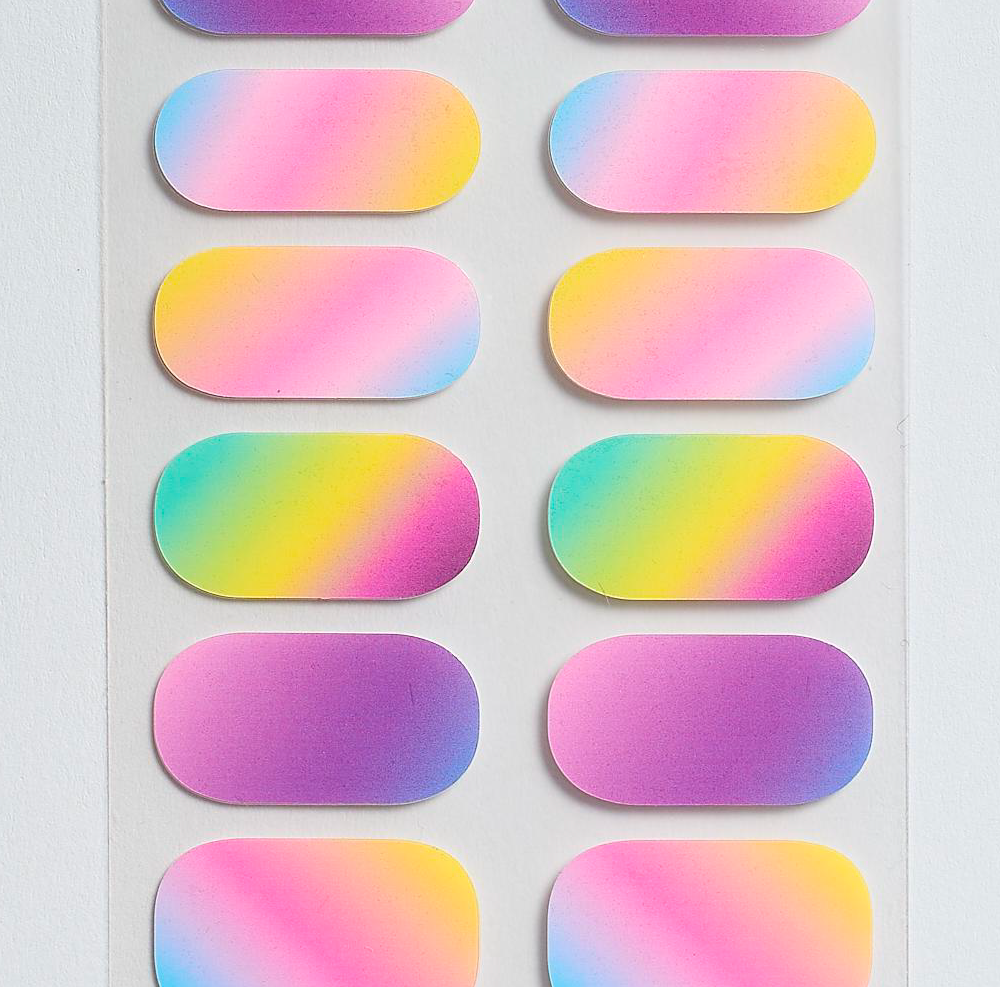 Rainbow Pastel Gel Nails by Candied Nails