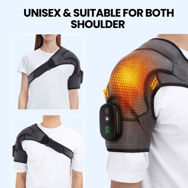 FlexiRelief™ 3-in-1 Shoulder Massager – Heat, Vibration & Kneading Therapy for Pain Relief