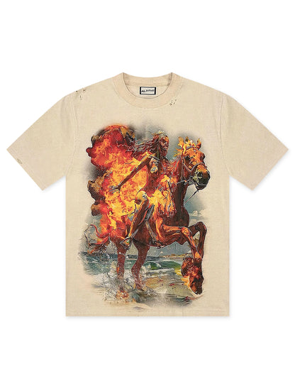 All Human Last Rodeo Tee - Cream by Denim Exchange