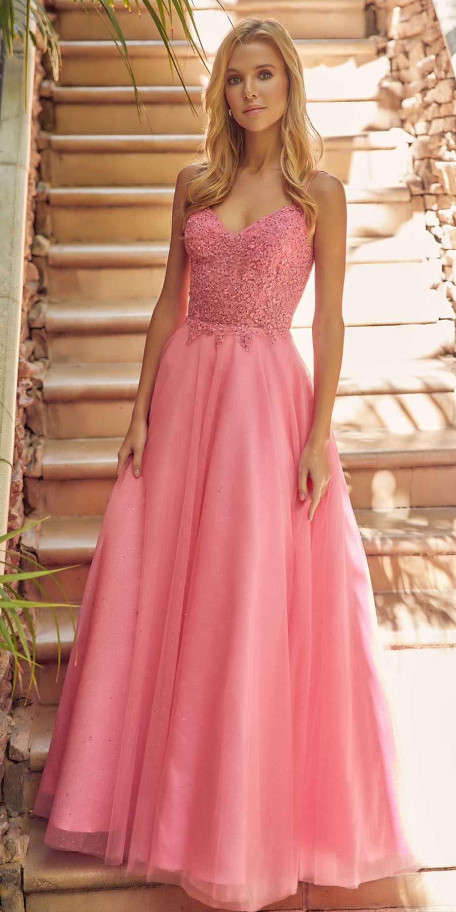 Juliet 268 Embroidered Sparkle Tulle Ball Gown by DiscountDressShop