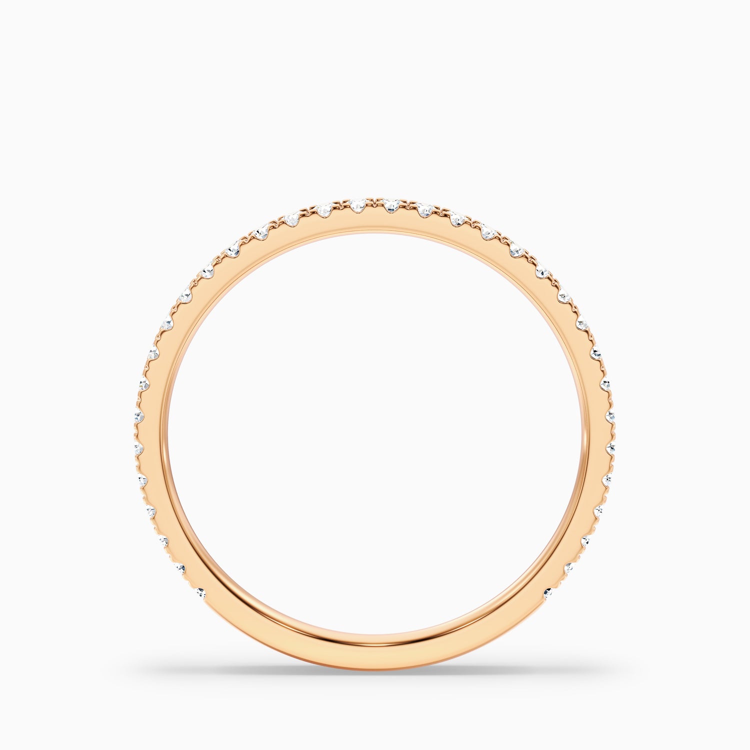 Livia Round Cut Lab Grown Diamond Three Quarter Eternity Wedding Band