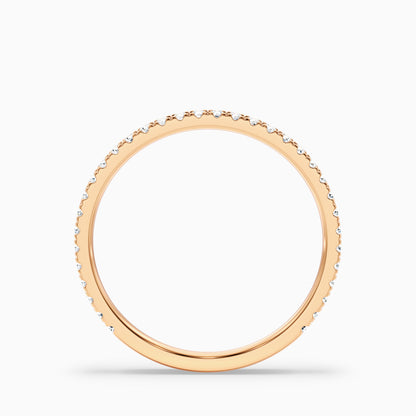 Livia Round Cut Lab Grown Diamond Three Quarter Eternity Wedding Band