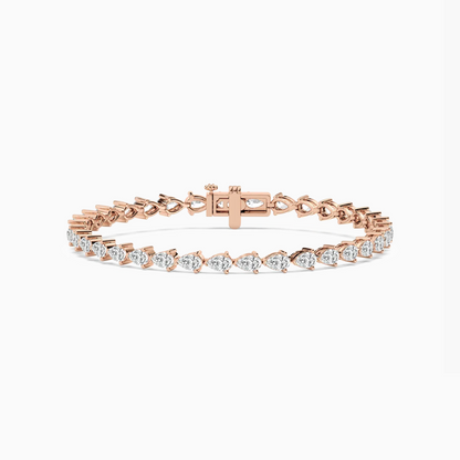 Gianna Pear Cut Lab Grown Diamond Curved Tennis Bracelet