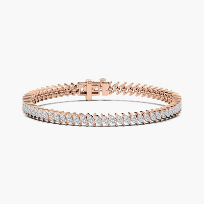 Bella Marquise Cut Lab Grown Diamond Tennis Bracelet