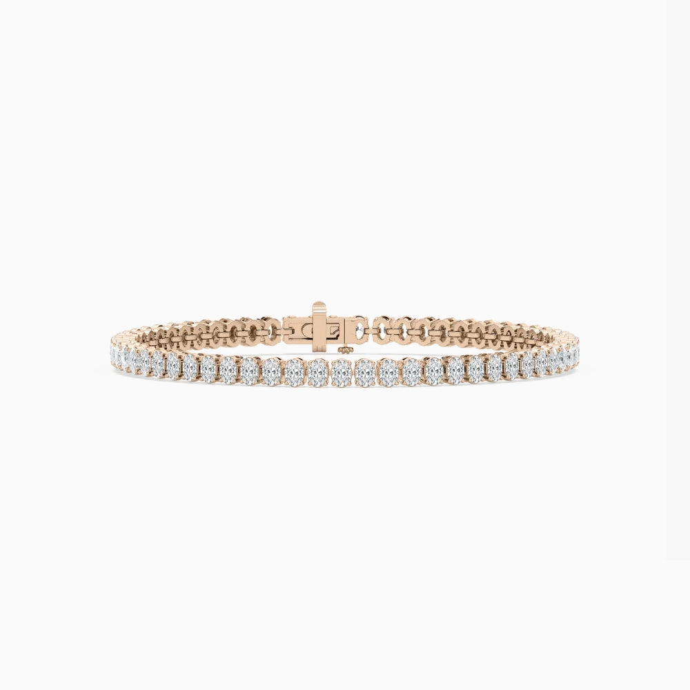 Carla Oval Cut Lab Grown Diamond Tennis Bracelet  DestGlow