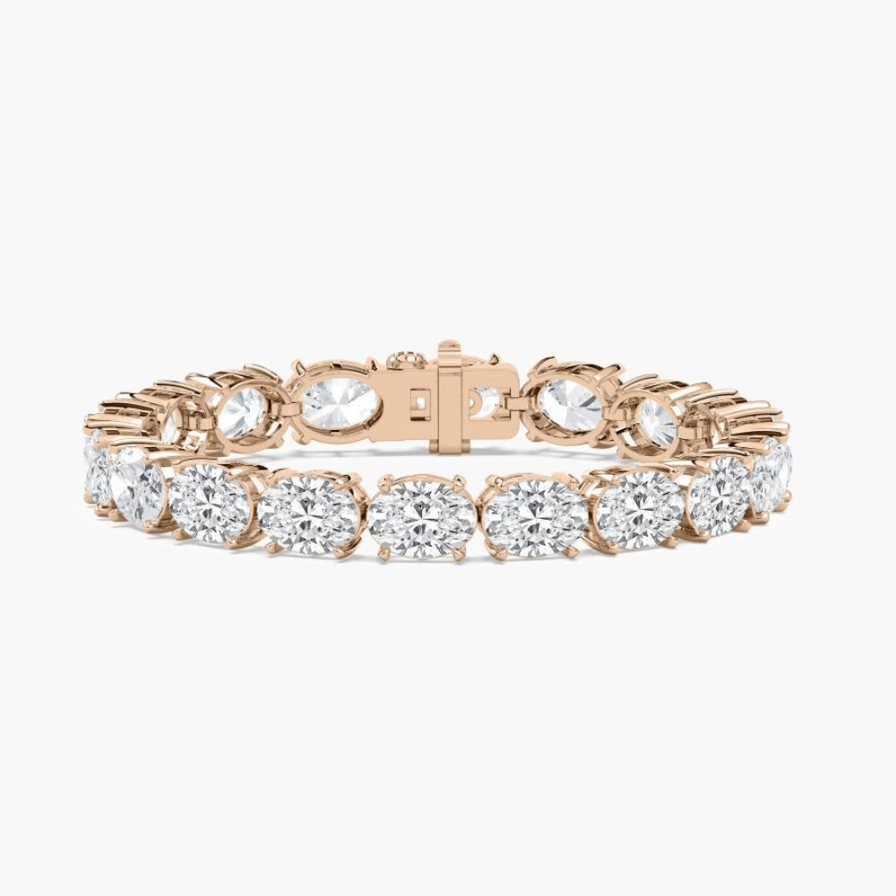 Dalia 34 Carat Oval Cut Lab Grown Diamonds Tennis Bracelet  DestGlow