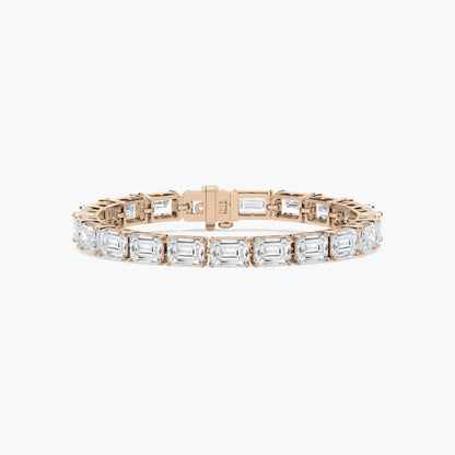 Ember 40 Carat Emerald Cut Lab Grown Diamonds Tennis Bracelet