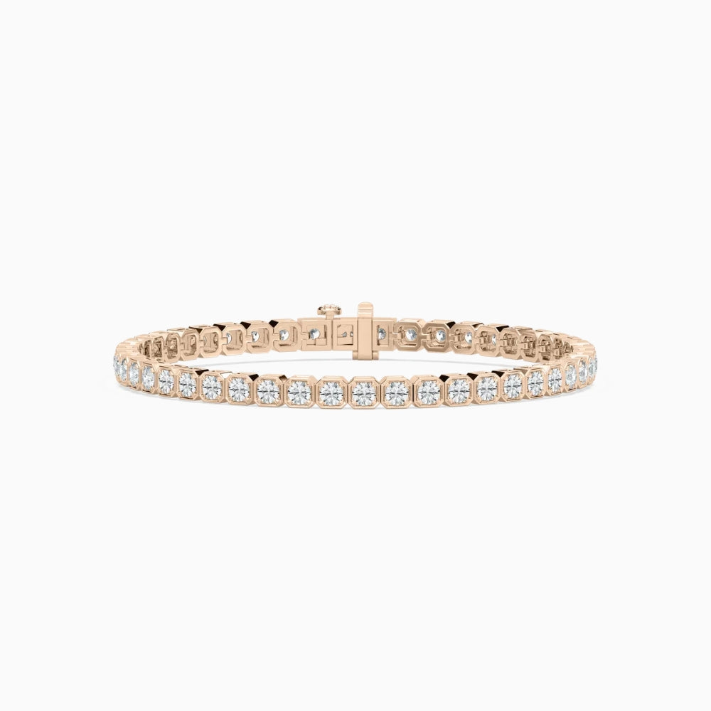Angie Round Cut Lab Grown Diamond Tennis Bracelet  DestGlow