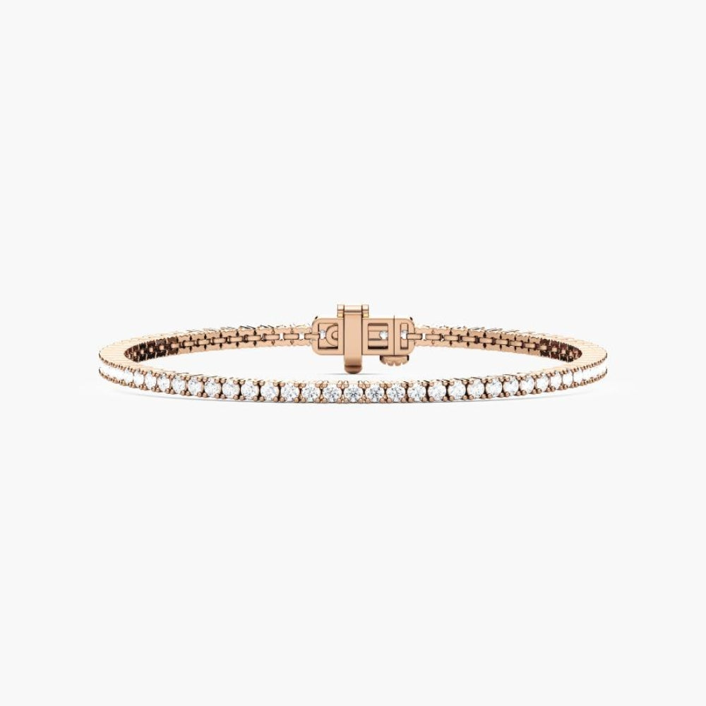 Maria Round Cut Lab Grown Diamond Sleek Tennis Bracelet  DestGlow