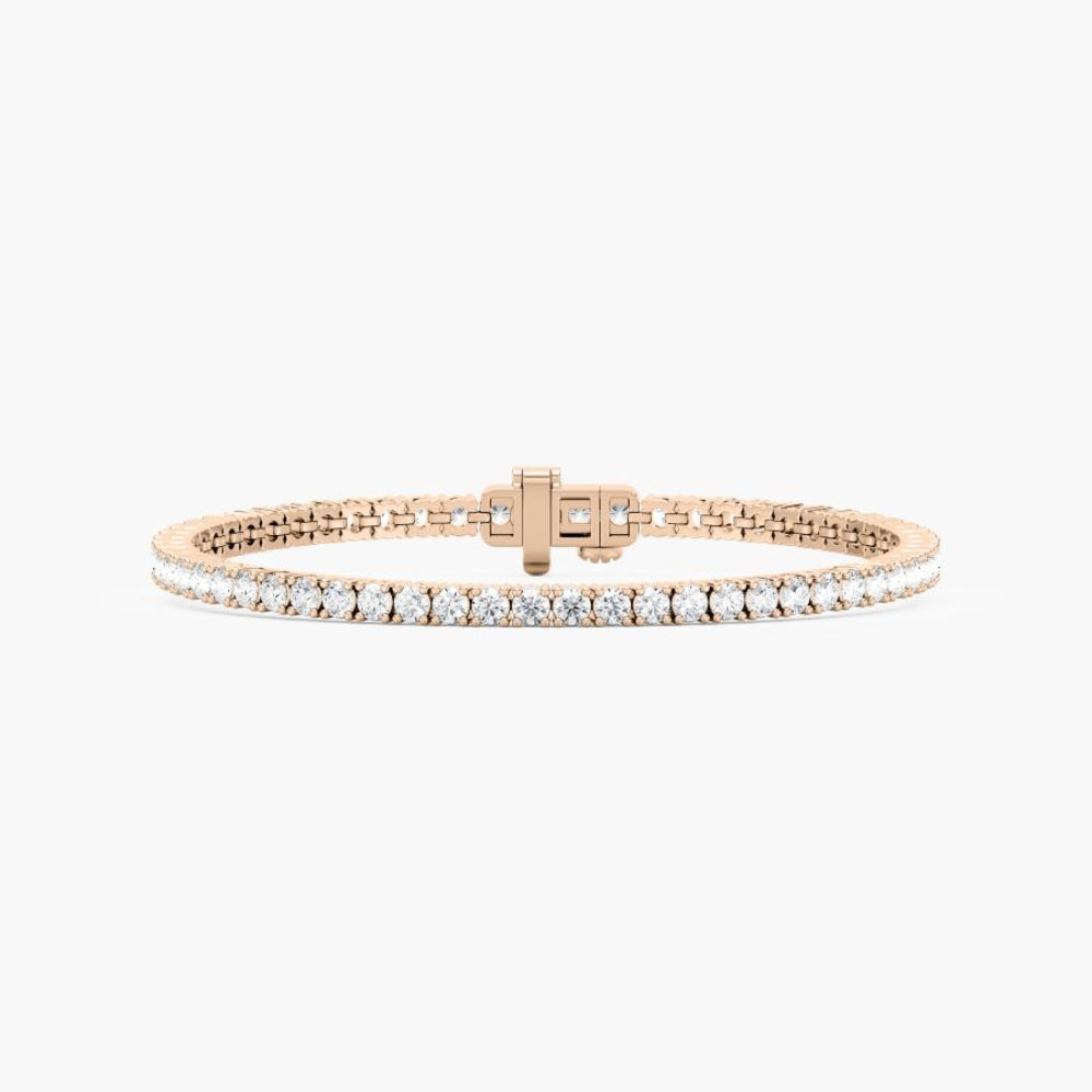 Quinn Round Cut Lab Grown Diamond Tennis Bracelet  DestGlow