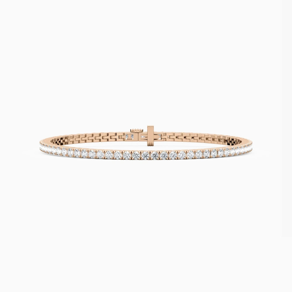 Callie Round Cut Lab Grown Diamond Tennis Bracelet  DestGlow