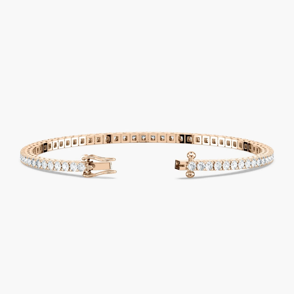 Riley Round Cut Lab Grown Diamond Tennis Bracelet  DestGlow