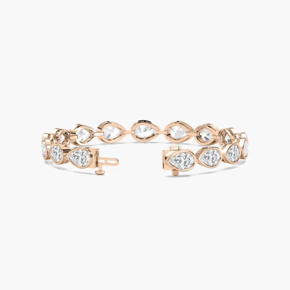 Adira 16 Carat Pear Cut Lab Grown Diamonds Tennis Bracelet  DestGlow