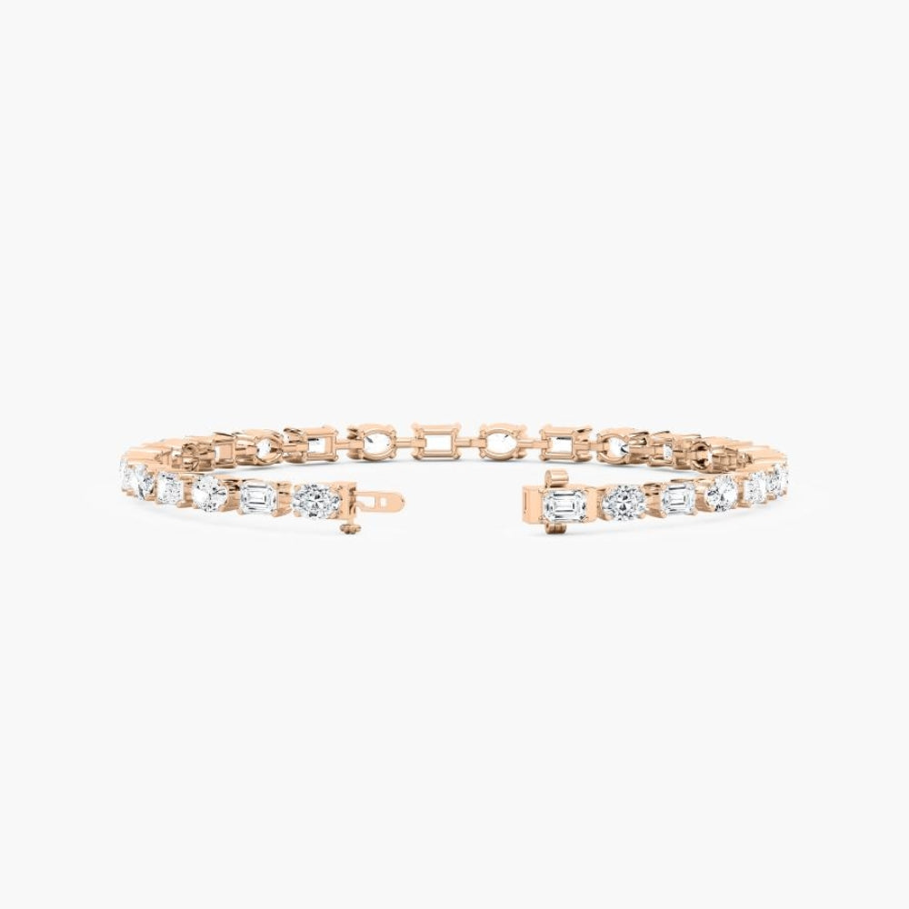 Stella Emerald And Oval Cut Lab Grown Diamond Tennis Bracelet  DestGlow
