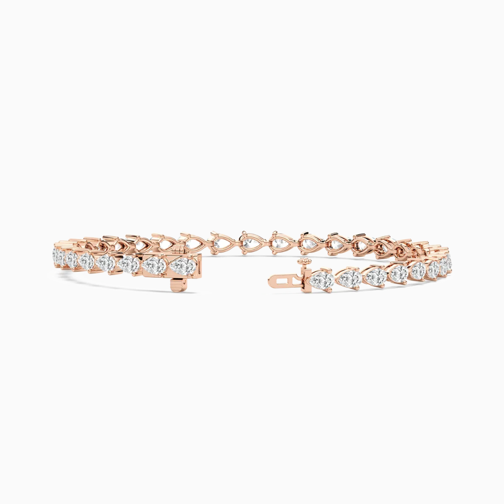 Gianna Pear Cut Lab Grown Diamond Curved Tennis Bracelet  DestGlow