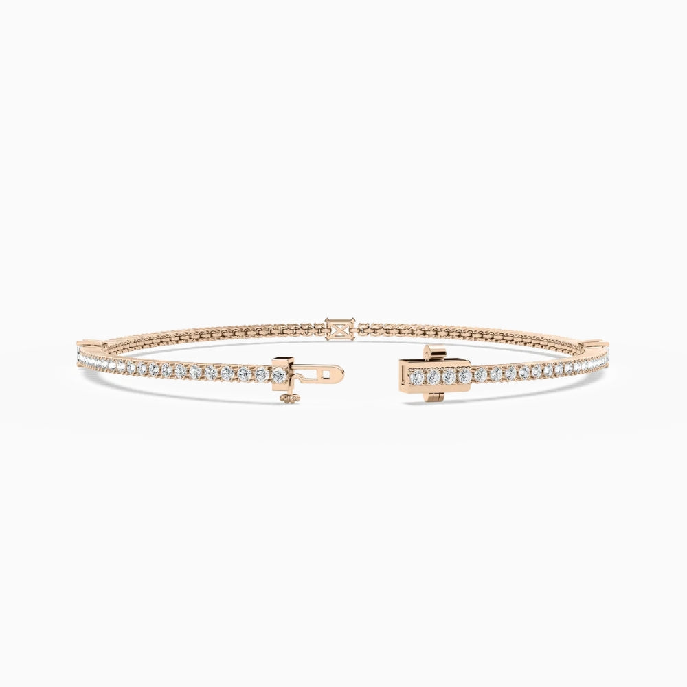 Ellie Round And Emerald Lab Grown Diamond Ingrid Tennis Bracelet  DestGlow