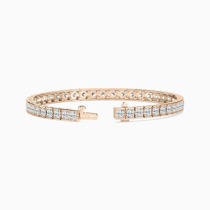 Clara Round Cut Lab Grown Diamond Gleaming Grid Bracelet
