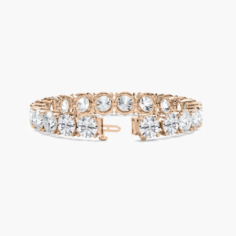 Cielo 40 Carat Round Cut Lab Grown Diamonds Tennis Bracelet  DestGlow