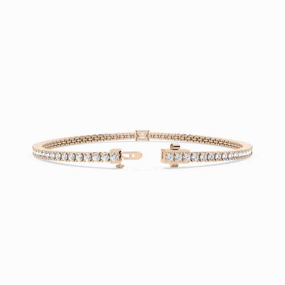 Erika Round And Emerald Lab Grown Diamond Shimmer Tennis Bracelet  DestGlow