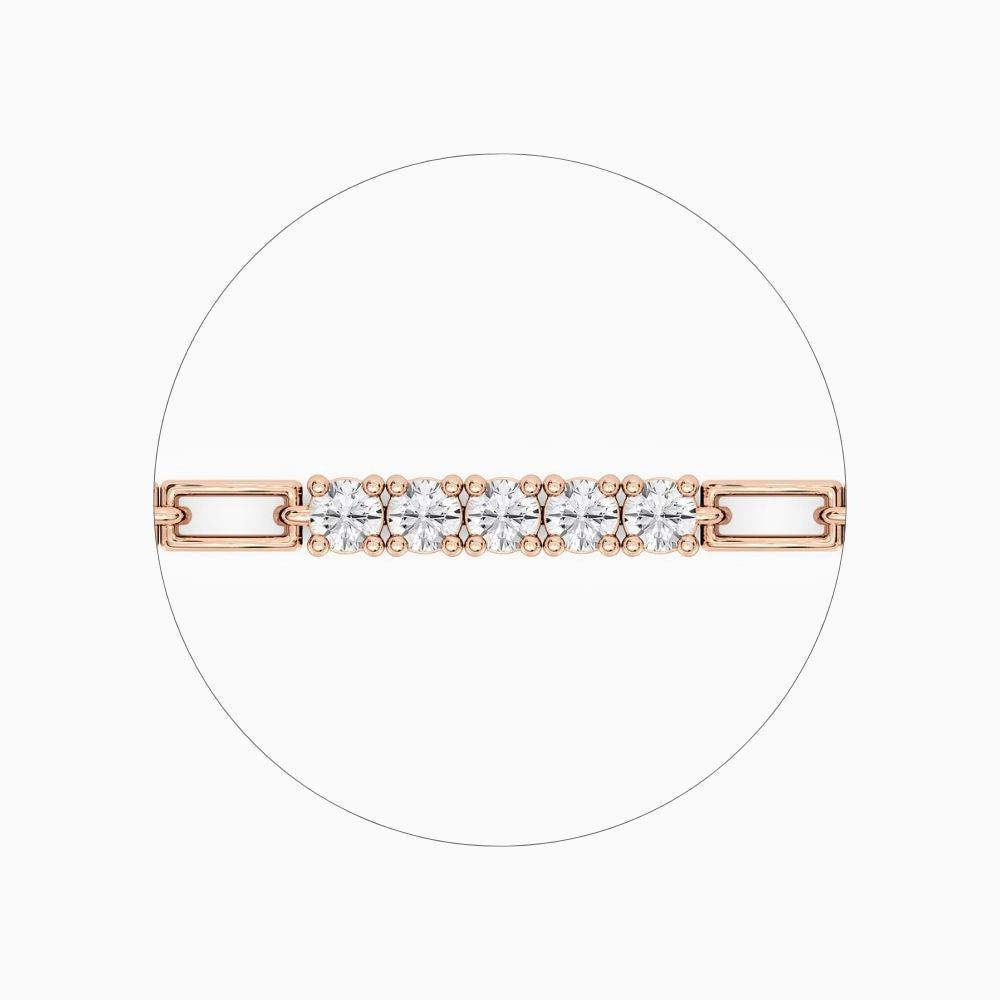 Hailey Round Cut Lab Grown Diamond Tennis Bracelet  DestGlow