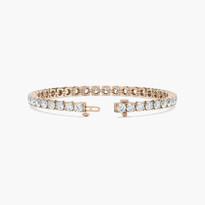 Lacey Round Cut Lab Grown Diamond Tennis Bracelet