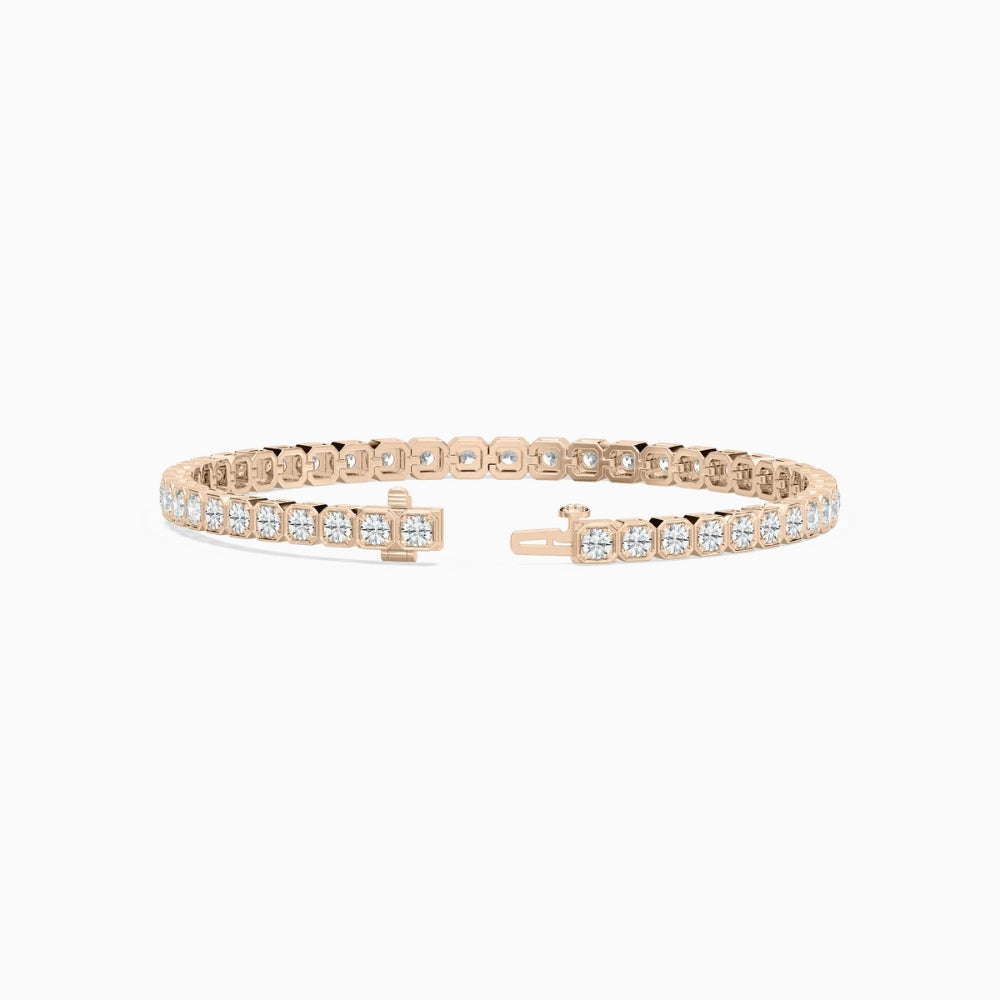 Angie Round Cut Lab Grown Diamond Tennis Bracelet  DestGlow