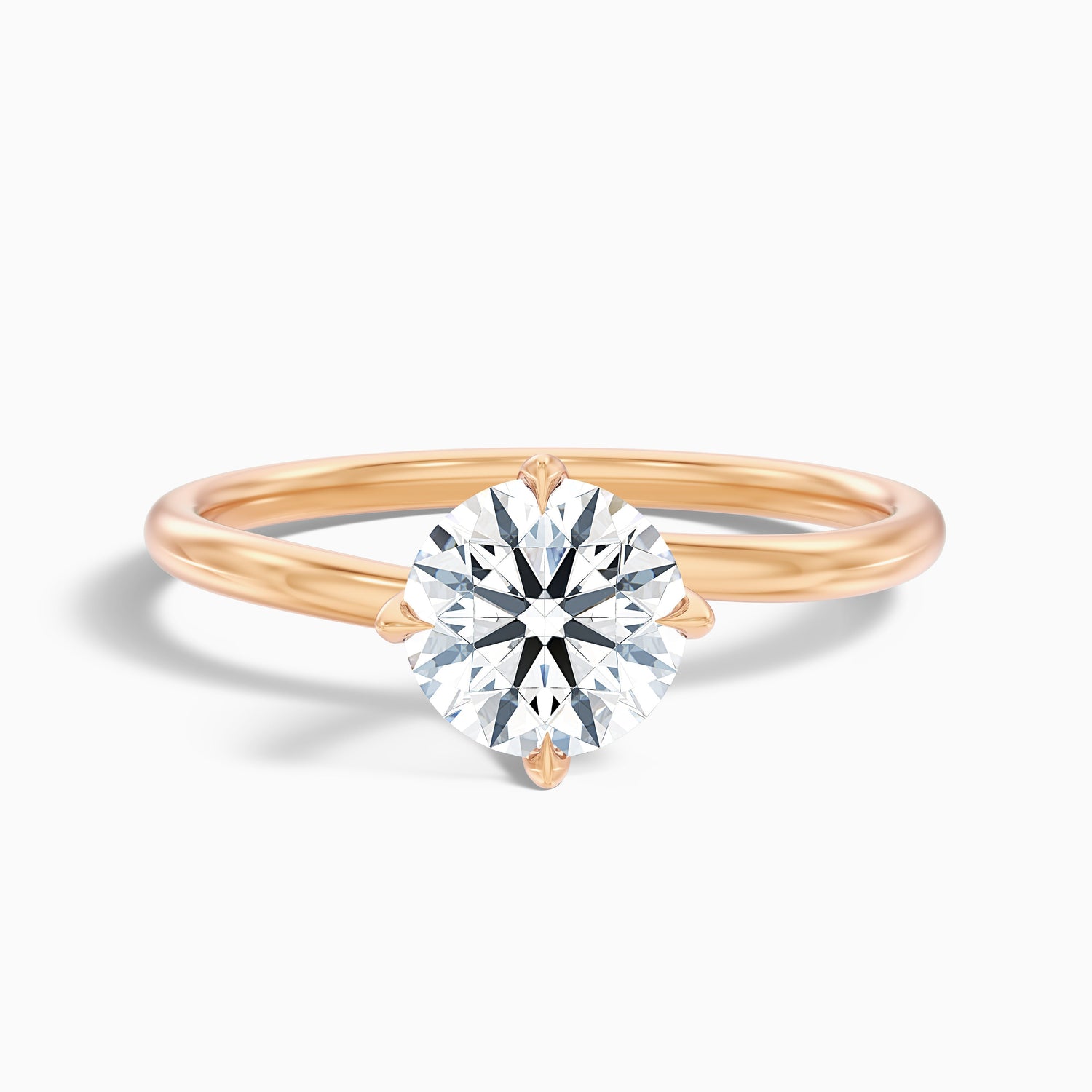 Daisy 2.5 Carat Round Solitaire Moissanite Diamond Ring in 925 Sterling Silver